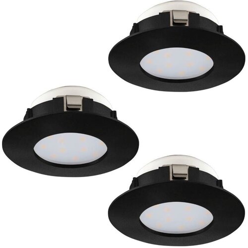 Eglo LED vgradna svetilka Pineda (Topla bela, Premer: 7,8 cm, Črna, 3 kos) Slike