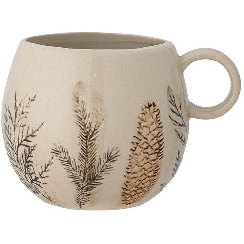 Bloomingville bež božićna šalica od kamenine 0,45 l hollie - bloomingville Cene