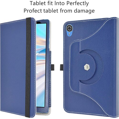 NIKCORP Etui za TECLAST P25T 10,1&amp;quot; vrtljiv 360 s funkcijo stojala, umetno PU usnje, popolna za&amp;scaron;čita pred po&amp;scaron;kodbami, modre barve, (5000139274) Slike