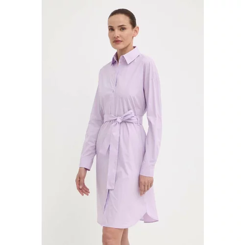 Armani_Exchange Bombažna obleka vijolična barva, 3DYA32 YN4RZ