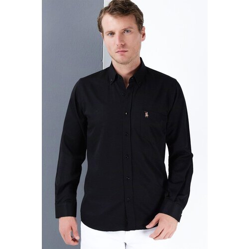 Dewberry G985 MEN&amp;#039;S SHIRT-BLACK Slike