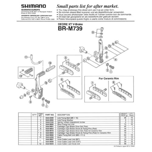  Vodilica Sajle Kočnice Shimano Br-M739 Cijene