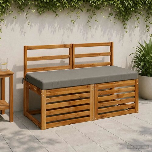  Jastučić za klupu SOEST 100% poliester Siva 110 x 50 x 8 cm - Siva 110 x 50 x 8 cm Melange Cijene