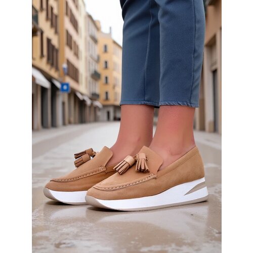 Resti Women's moccasins on a low wedge Fethole Cene