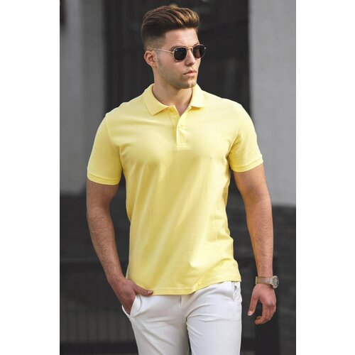 Madmext Yellow Basic Polo Men's T-Shirt 5101 Cene
