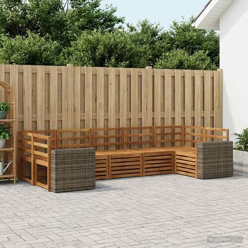 Set vanjskih sofa 7 kom. Prirodna Čvrsto drvo akacije Smeđa 304 x 136,5 x 73 cm Cene
