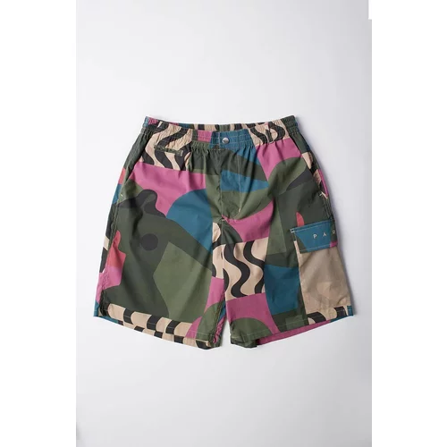 by Parra Kratke hlače Distorted Camo Shorts za muškarce, boja: ružičasta, 51441