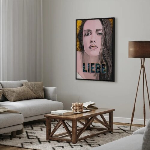  Slika - Liebe (1 Part) Vertical 80x120 U crnom drvenom okviru Slike