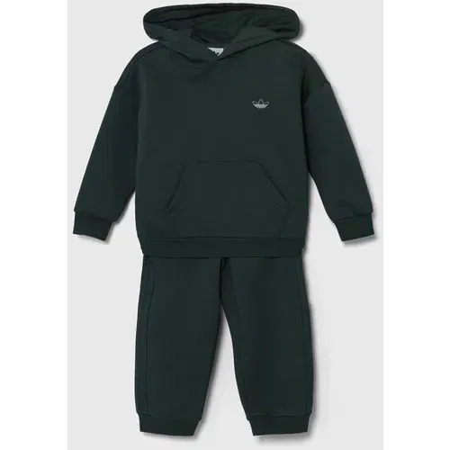 Adidas Otroška trenirka HOODIE SET zelena barva, IY9527