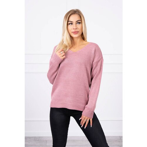 Kesi V-neck sweater dark pink Slike