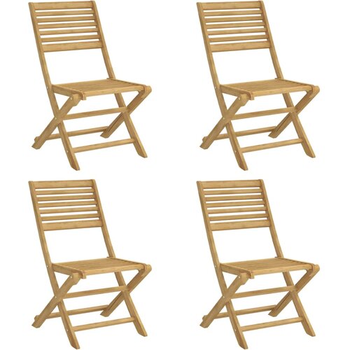 Maison Chic Zložljivi Vrtni Stoli - Stol za vrti 4 kosi 48,5x61,5x87 cm trdna akacija JS2834, (21875627) Slike