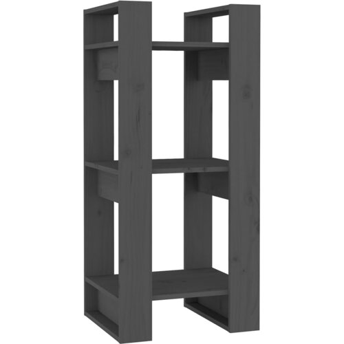 Maison Chic Knjižna omara - Knjižni regal siva 41x35x91 cm trdna borovina, (21723565) Slike