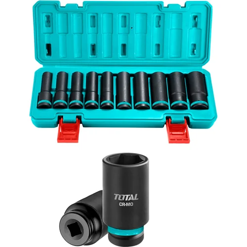 TOTAL TOOLS 10-dijelni set 1/2" nastavaka za nasadni ključ 2102L / INDUSTRIAL (THKISD12102L)