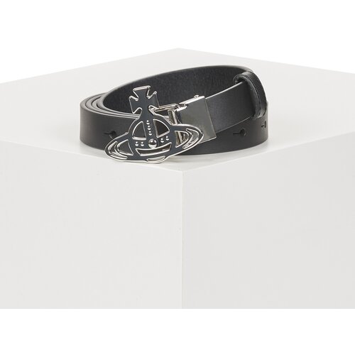 Vivienne Westwood SMALL LINE ORB BUCKLE/BRASS Crna Slike