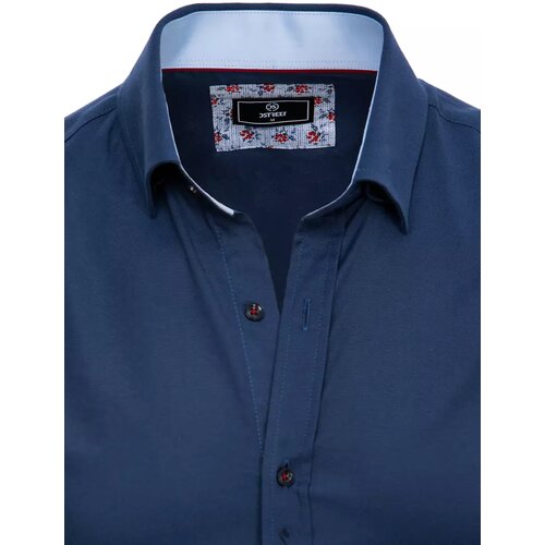 DStreet Elegantní tmavě modrá pánská košile DX2327 Slike