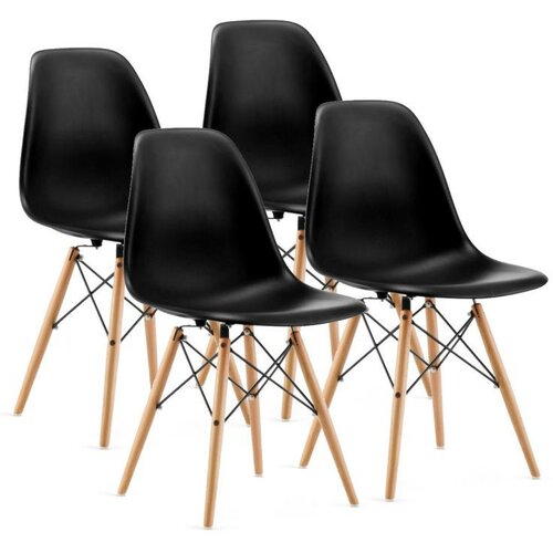 Modern Home milano set 4 stolice crna Slike