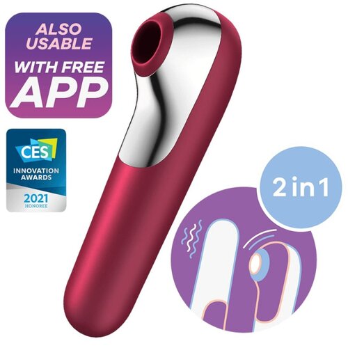 Satisfyer Vibrator Dual Love rdeč Slike
