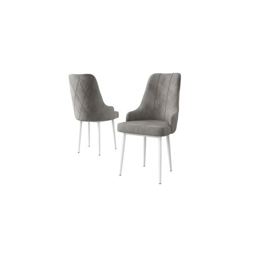 Hanah home Trex set stolica, 46x95x42 cm, 4 dijela, sivo-bijela Cene