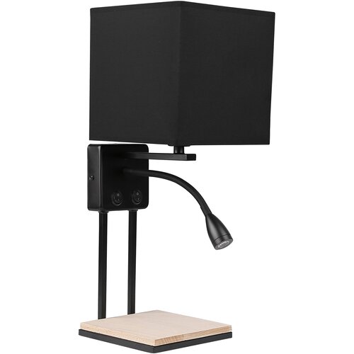 Candellux theo zidna lampa crna 1X40W E14 + 2W led crna abažur sa prekidačima Cene