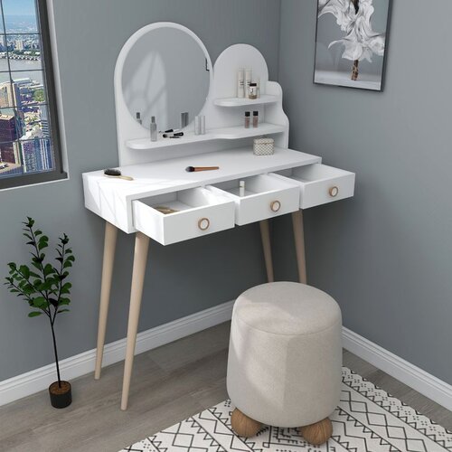 Hanah home Ruges - White White Make-Up Table Cene