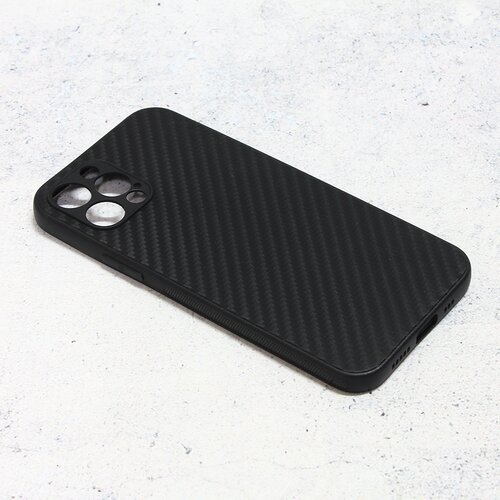 Maska za telefon Carbon fiber za iPhone 12 Pro 6.1 crna Slike