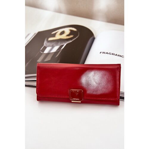 Eco Leather Smooth Women&amp;#039;s Wallet Red Erolia Slike
