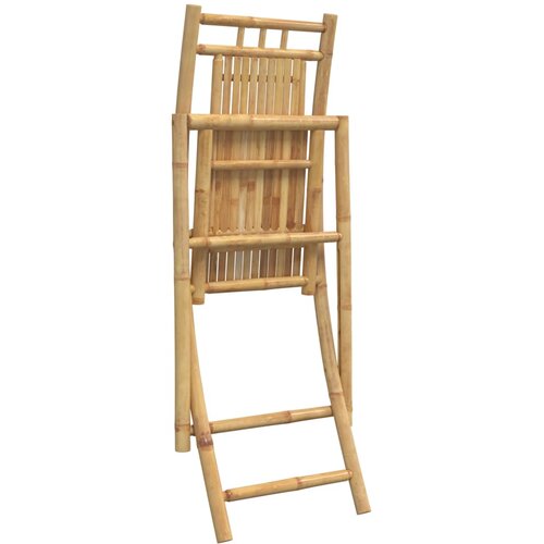  Sklopive vrtne stolice 8 kom 46 x 66 x 99 cm od bambusa Slike