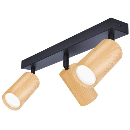  Brilagi - Spot svetiljka SELE 3xGU10/30W/230V crna/dekor hrasta Slike