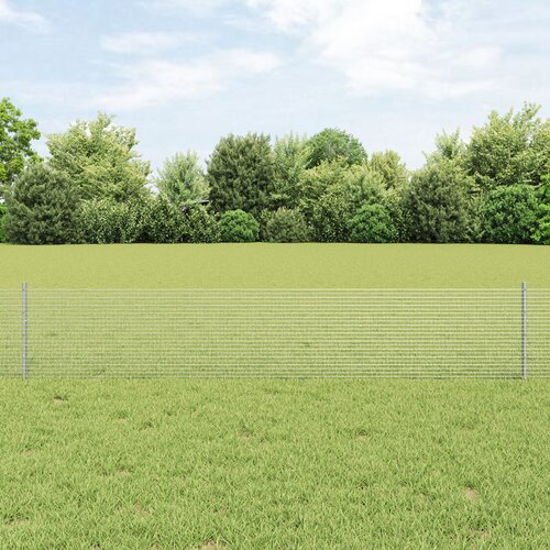 VidaXL Zavarena žičana ograda s 22 U postova Srebrna 0.4x50 m Čelik Slike