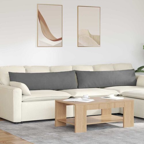  Jastučići za sofu 2 pcs Tamno siva 145 x 40 cm tkanina Slike