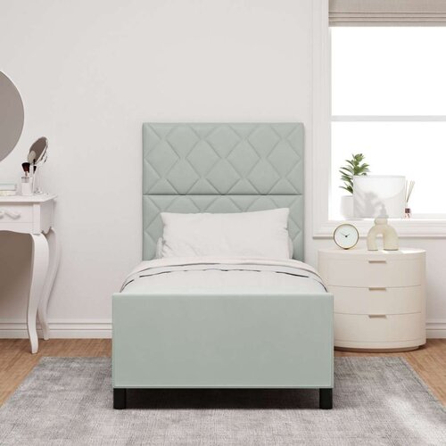 VidaXL Krevet Svjetlosiva 90x190 cm Bar&amp;scaron;un Slike