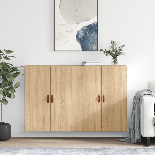 vidaXL Stenska omarica 2 kosa sonoma hrast 69,5x34x90 cm Cene