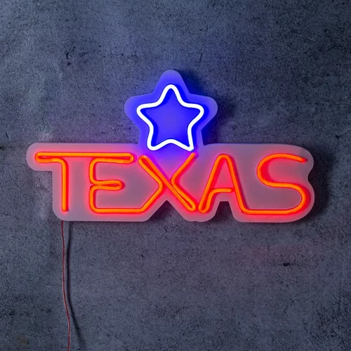 WALLXPERT Texas Lone Star Blue okrasna razsvetljava, (20814149)