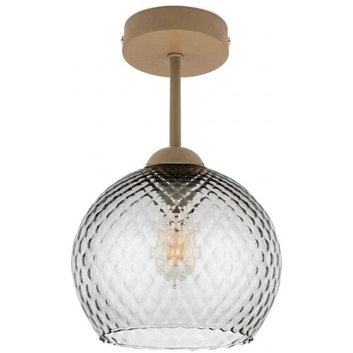 Brilagi LED plafonski luster R GLASS 1xE27/60W/230V prečnik 25 cm bež/dimno siv Slike