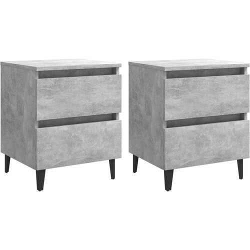 vidaXL noćni ormarići 2 kom siva boja betona 40x35x50 cm od iverice Cijene