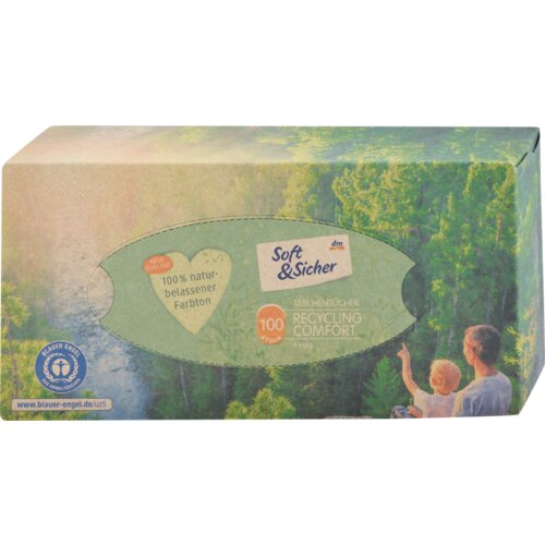 Soft&Sicher reciklirane papirne maramice – 4-slojne, više vrsta 100 kom Cene