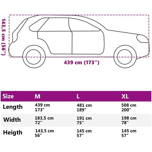 vidaXL Automobilska navlaka za cijeli SUV siva M od netkane tkanine Cijene