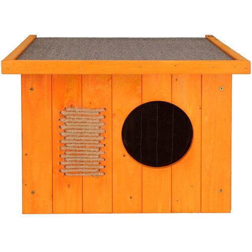 springos Lesena hi&scaron;ica za mačke za prostor 49,5 x 58 x 36 cm &ndash; Izolirana hi&scaron;ica z grebalom, (21738973) Cene