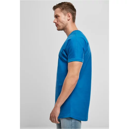 UC Men Long Shaped Turnup Sports Blue T-Shirt