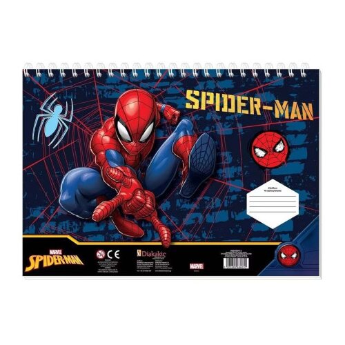 DIAKAKIS Blok za crtanje sa stikerima SPIDERMAN 40L mix 508415 Slike