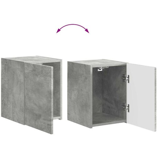  Set TV komoda Zidne 4 pcs Betonski sivi Konstruirano drvo Slike