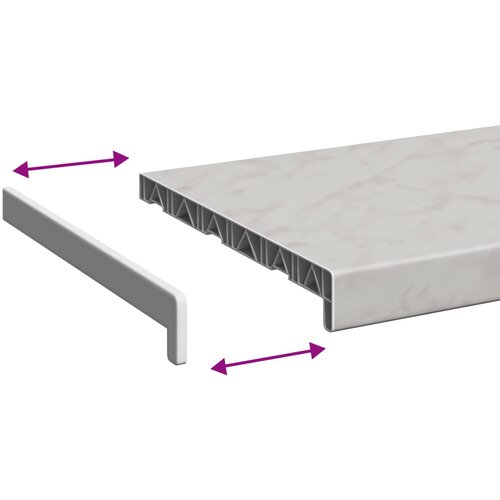  Prozorska klupčica Mramorna tekstura 60 x 35 x 4,5 cm PVC Slike