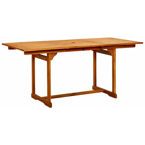  Vrtna jedilna miza (120-170)x80x75 cm trden akacijev les, (20624801)