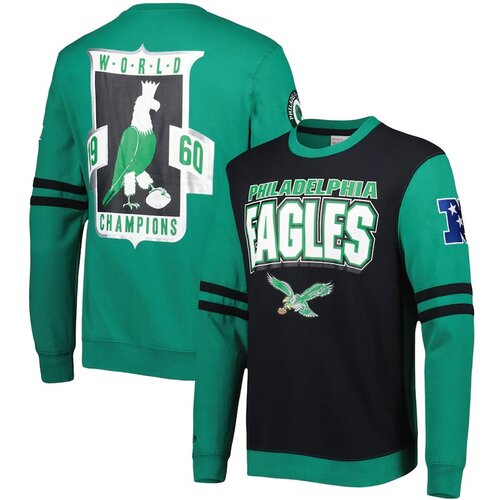 Mitchell And Ness mu&amp;scaron;ki Philadelphia Eagles All Over Crew 2.0 pulover Slike