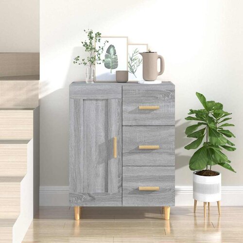 Komoda boja hrasta sonome 69,5 x 34 x 90 cm konstruirano drvo Siva Slike
