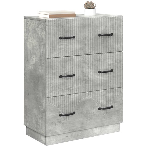  Ormar s ladicama Betonska siva 66 x 34,5 x 87 cm Slike