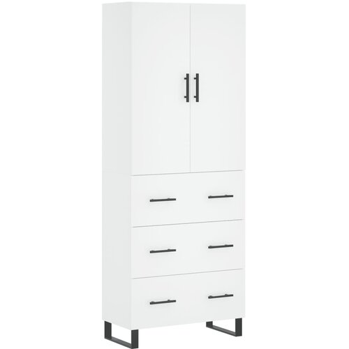 Maison Chic Visoka omara - Komoda - Predalnik bela 69,5x34x180 cm inženirski les, (21719973) Cene
