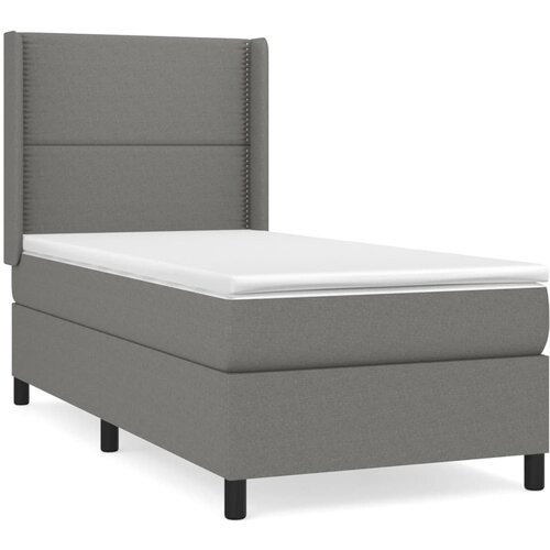 Maison Chic Box spring postelja - Vzmetna postelja z vzmetnico temno siva 90x190 cm blago SL7336, (21901568) Slike