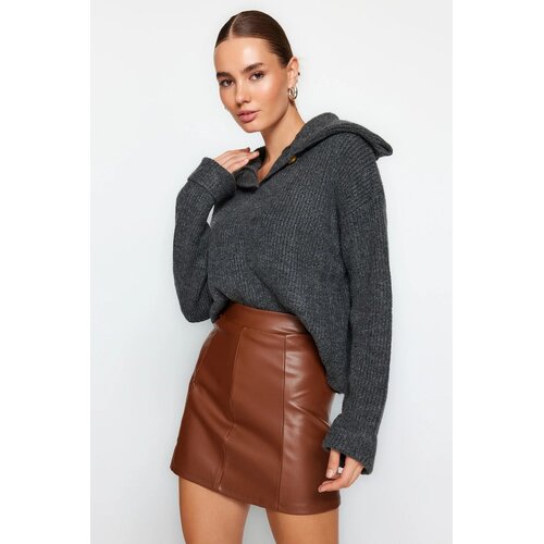 TRENDYOLMILLA ženska suknja model TWOAW24ET00154, braon-braon Slike