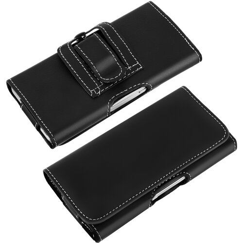 AVIZAR dvostranska torbica za pametni telefon velikosti xxl - črna, (20526444) Cene